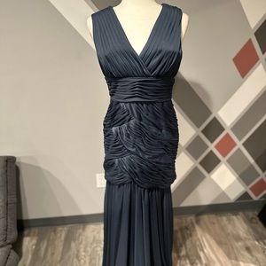 Gray Adrianna Papell long formal dress size 8